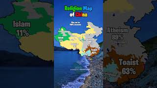 Religion Map of China 🇨🇳 [upl. by Anayik]