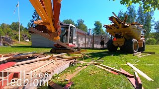 Demolition Of a Small Cabin Excavator Time Lapse ep268 [upl. by Seftton151]