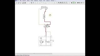 Meter Out Hydraulic Circuit Animation for Double Acting Cylinder Fluidsim Simulation [upl. by Einafats]