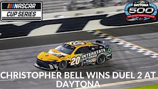 Christopher Bell Wins Duel 2 At Daytona [upl. by Kinney]