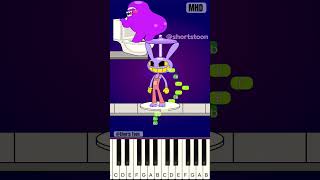 Grimace Shake in Ohio  THE AMAZING DIGITAL CIRCUS shortstoon  Piano Tutorial [upl. by Hayilaa]