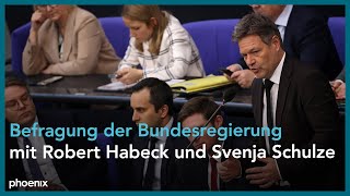 Befragung der Bundesregierung mit Svenja Schulze und Robert Habeck 170124 [upl. by Tivad243]