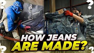 How Are Jeans Made In A Factory  How Are Distressed Jeans Made [upl. by Caddric]