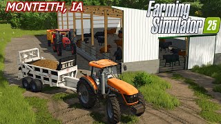 BRAND NEW US COW BARN AND SHINY NEW MANURE SPREADER  Monteith IA  Farming Simulator 25 [upl. by Coop]