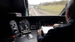 Eurostar drivers eye view travelling at 300 KPH [upl. by Nylehtak706]