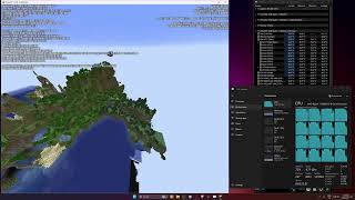 Using 100 of my CPU 7800x3d in Minecraft [upl. by Duke]