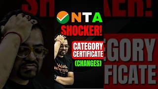 NTA Shocker Changes in Category Certificate😱😱jee jee2025 categorycertificate nta iit iitjee [upl. by Luehrmann]