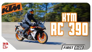 2019 KTM RC 390  First Ride [upl. by Eimoan]