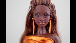 The Barbie Look City Shine Barbie Doll Bronze Dress [upl. by Ruff]