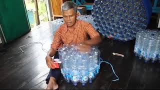 ALFA GAMA  Membuat kursi dan meja dari botol  TUTORIAL MAKE CHAIRS FROM BOTTLE [upl. by Nauqat]