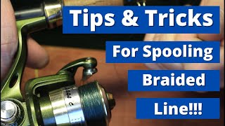 Tips And Tricks For Spooling A Spinning Reel With Braided Line [upl. by Hinman]