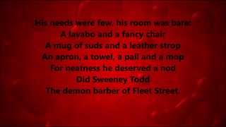 The Ballad of Sweeney Todd Karaoke  Instrumental Sweeney Todd [upl. by Wexler815]