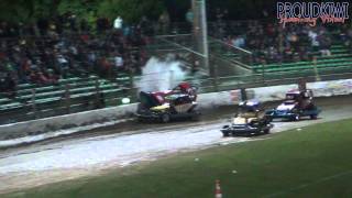 NZ Stockcar Teams Champs Highlights  6 7 January 2012 [upl. by Couhp]