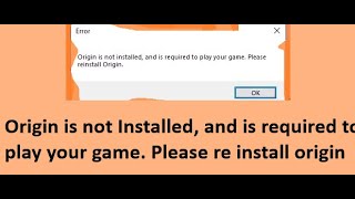 Origin is not installed Please Re Install the origin FIFA19 fix [upl. by Akerdal347]