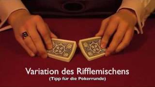 Karten mischen lernen  Rifflemischen Tutorial shuffle cards [upl. by Zahavi38]