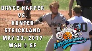 Bryce Harper vs Hunter Strickland  Nosebleeders [upl. by Innek]