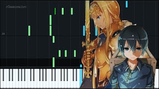 SAO Alicization War of Underworld ED  unlasting piano tutorial sheet music by Anita Hu [upl. by Alpert519]