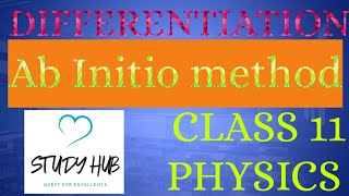 DIFFERENTIATION BY AB initio method  CLASS 11  PHYSICS ab initio method [upl. by Tadich]