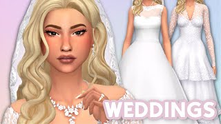 MY FAVORITE WEDDING CC 👰🏻  Sims 4 Custom Content Showcase Maxis Match [upl. by Gnik]