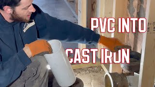 How to Tie PVC into Cast Iron Hub  Episode 11 [upl. by Arnulfo]