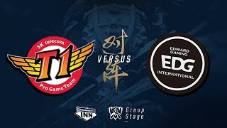 SKT vs EDG  Worlds 2017 Rückrunde Gruppe A GER [upl. by Enylecoj]