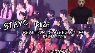 Idols treasure riize and Stacy reaction to ateez at the Korean Grand Music Awards 2024 [upl. by O'Donovan]