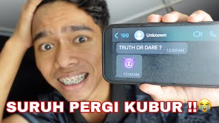 AKU MAIN TRUTH OR DARE DENGAN P0C0NG  DARE PERGI KUBUR MALAM [upl. by Baniaz]