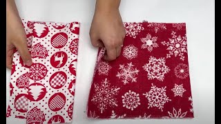 🎄 CHRISTMAS GIFT IN 10 MINUTES from fabric scraps  Sewing tricks and tips  Sewing for beginners [upl. by Odarnoc]