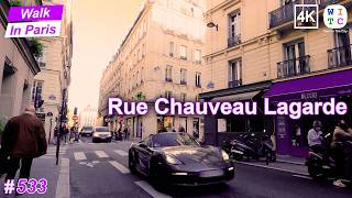 Rue Chauveau Lagarde  Paris Walking Tour [upl. by Hanako]