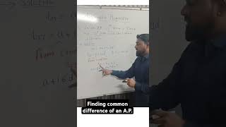 Arithmetic progression class 10th Finding common difference d shorts class10 [upl. by Choo]