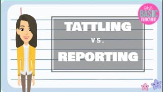 Tattling vs Reporting A Social Story for Kids [upl. by Haelahk]