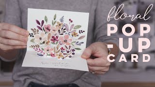 Watercolor Flowers PopUp Card [upl. by Cheslie]