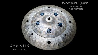 Cymbal Modification 10quot16quot Jingle Trash Stack Zildjian ZHT mod [upl. by Ycniuqal]