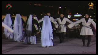 Circassian performance in Jerash Jordan 1983 Aljeel Aljadeed folklore Troupe in Jerash festival [upl. by Lezley]