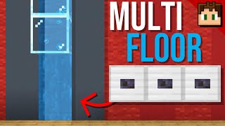 How To Build a MULTI FLOOR WATER ELEVATOR Minecraft Bedrock 121 Tutorial [upl. by Mehitable]