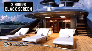 SLEEPING ON A YACHT Sound  Interior Boat Ambience 3 Hours White Noise Black Screen  Sleep Study [upl. by Gilbert]