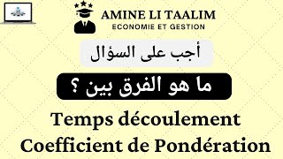 Quelle est la Différence Entre Temps d’écoulement et Coefficient de Pondération [upl. by Dazhahs184]