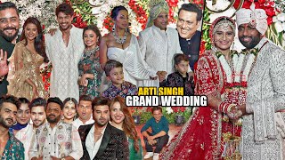 UNCUT  Arti Singh weds Dipak Chauhan  Starstudded Wedding  Govinda Kapil Sharma Priyankit [upl. by Nylicaj]