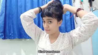 PART 3 TUTORIAL MESSY BUN BUAT RAMBUT PANJANG 💕 [upl. by Jillie]