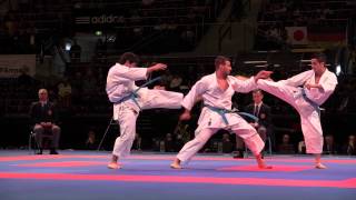 TURKEY Male Team Kata  Bunkai Kata Unsu  Bronze medal fight 2014 World Karate Championships [upl. by Acinor748]