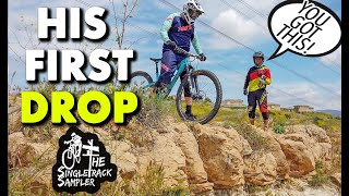 HELPING A FRIEND CONQUER HIS FIRST DROP  The Singletrack Sampler [upl. by Gibbie]