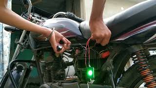 BAJAJ PLATINA MODIFICATION🥵 OLD MODEL INSTALL LIGHTS WITHOUT BATTERY 😵 [upl. by Nemzaj]