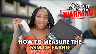 How To Measure The GSM Of A T Shirt [upl. by Caiaphas194]