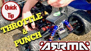 ARRMA BLX185 ESC Calibration amp PUNCH  RC QuickTip [upl. by Enylhsa]