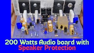 200 Watts Audio board with Speaker protection DC Sense Signal Indicator amp OCP [upl. by Ahsiekal]