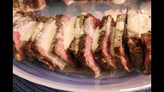 New York Strip Steak With Gorgonzola Cream Sauce [upl. by Eiruam879]