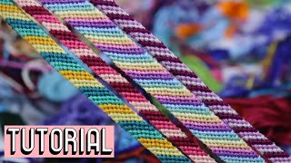 CANDY STRIPE TUTORIAL  BEGINNER FRIENDLY CC  Friendship Bracelets [upl. by Finn881]