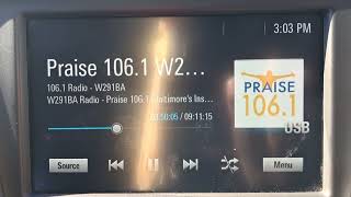 W291BALP FM Praise 1061  Baltimore MD Time at 300pm [upl. by Eglanteen630]