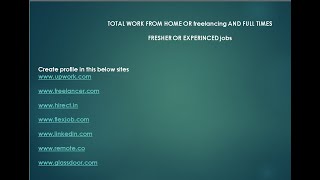 Best site to Apply remote or total work from home jobs  For fresher and Experienced [upl. by Yulma482]