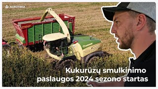 Kukurūzų smulkinimo paslaugos 2024 sezono startas Kauno rajone  Agroteka [upl. by Paget]